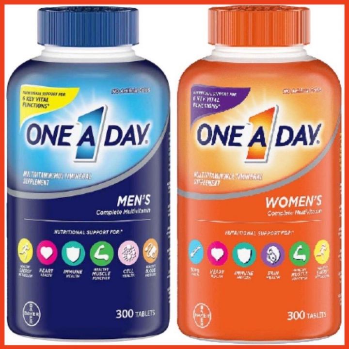 Viên uống One a day Men's , Women's 50+ Multivitamin 300 viên của Mỹ - Bổ sung vitamin tổng hợp men women