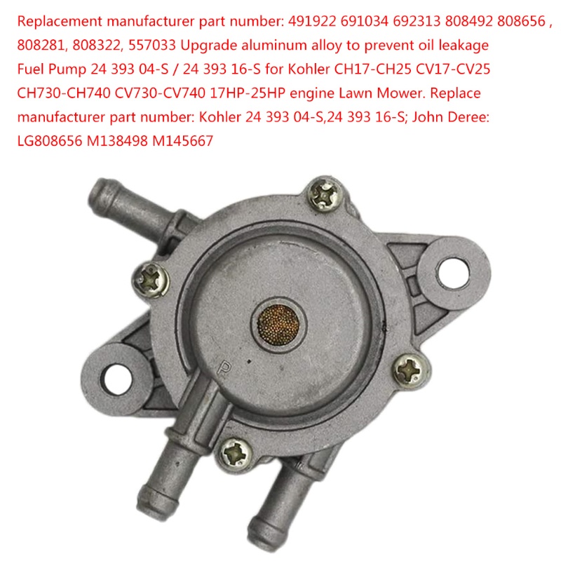 Kkvi Bơm Nhiên Liệu 80865656 Bằng Hợp Kim Nhôm Chống Rò Rỉ Cho Máy Cắt Cỏ 691034 / 808281 / 692313 / 557033