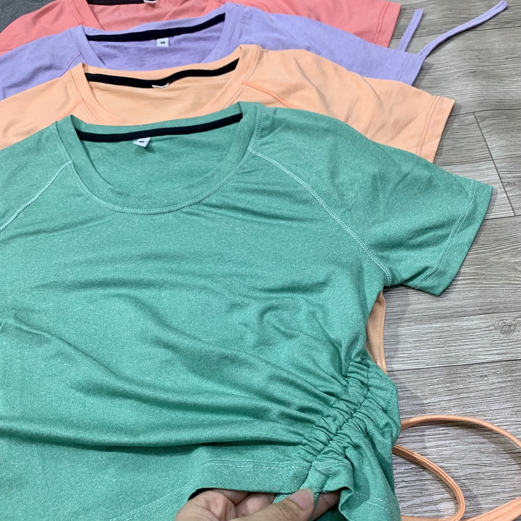 Áo Croptop Thể Thao Nữ Rút Dây Bên Hông Tập Gym Yoga nữ - AC0312