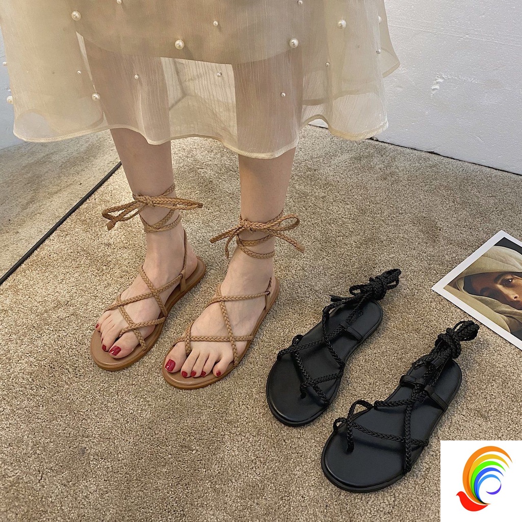 Giày Sandal Đế Mềm Cột Dây Thời Trang Mùa Hè 2022 Cho Nữ