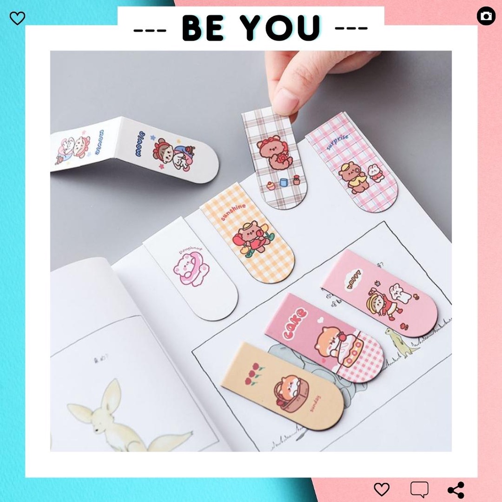 Bookmark Nam Châm, Kẹp Đánh Dấu Sách Hoạt Hình Cute Dễ Thương,Phụ Kiện Trang Trí Sách, Sổ - BEYOU