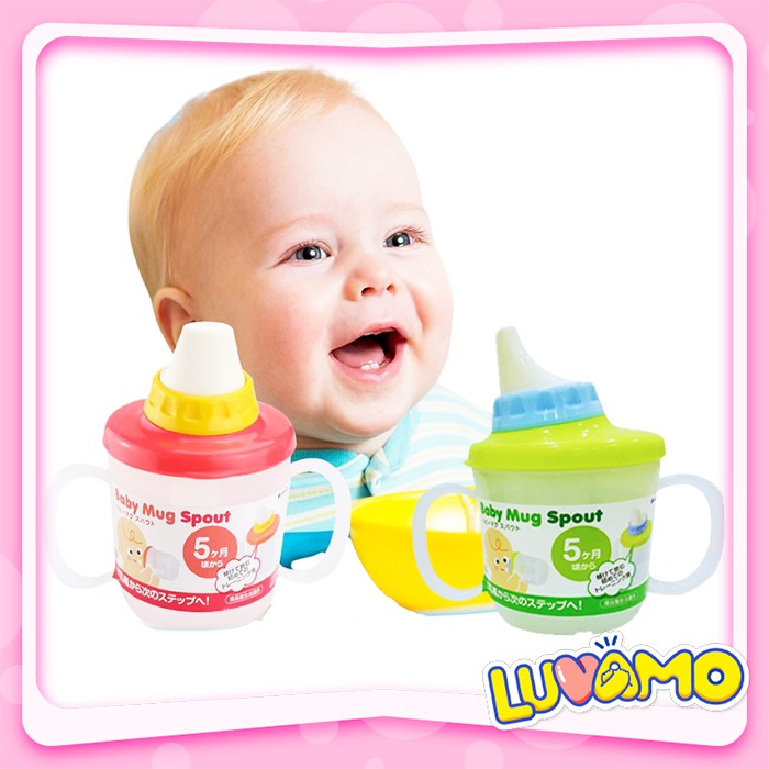 Cốc tập uống có tay cầm cao cấp Baby Mug Nhật Bản dành cho bé từ 5 tháng tuổi luvamo BN04