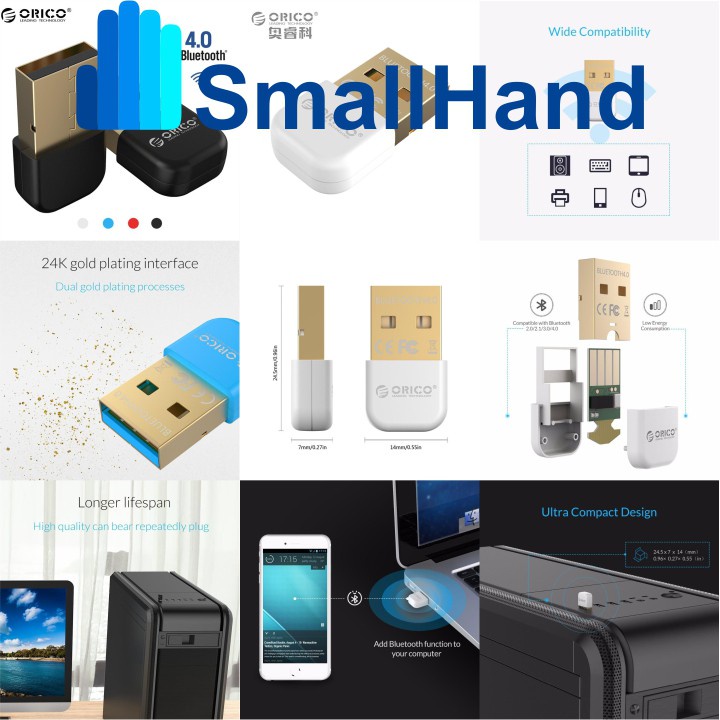 USB Bluetooth 5.0 Chính hãng Orico BTA-508/409/403 - Hỗ trợ kết nối Bluetooth giữa các thiết bị