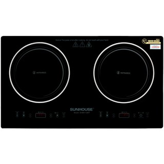 Bếp hồng ngoại đôi Sunhouse SHB9112MT hàng trưng bày 99%