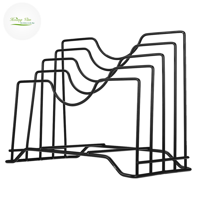 Kệ để nắp nồi dao thớt đa năng 4 ngăn thép sơn tĩnh điện | BigBuy360 - bigbuy360.vn