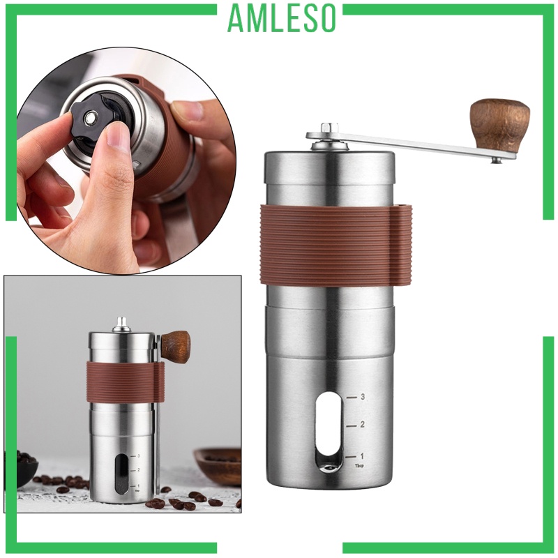 [AMLESO] Manual Coffee Grinder Adjustable Setting for Espresso French Press Camping