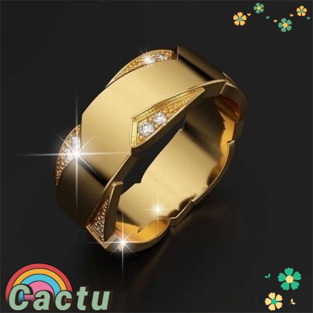 Nhẫn Đính Đá Zircon Phong Cách Gothic Thanh Lịch Cho Nam