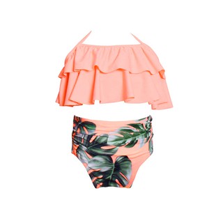 Bộ bikini 2 mảnh xếp nếp cho bé gái