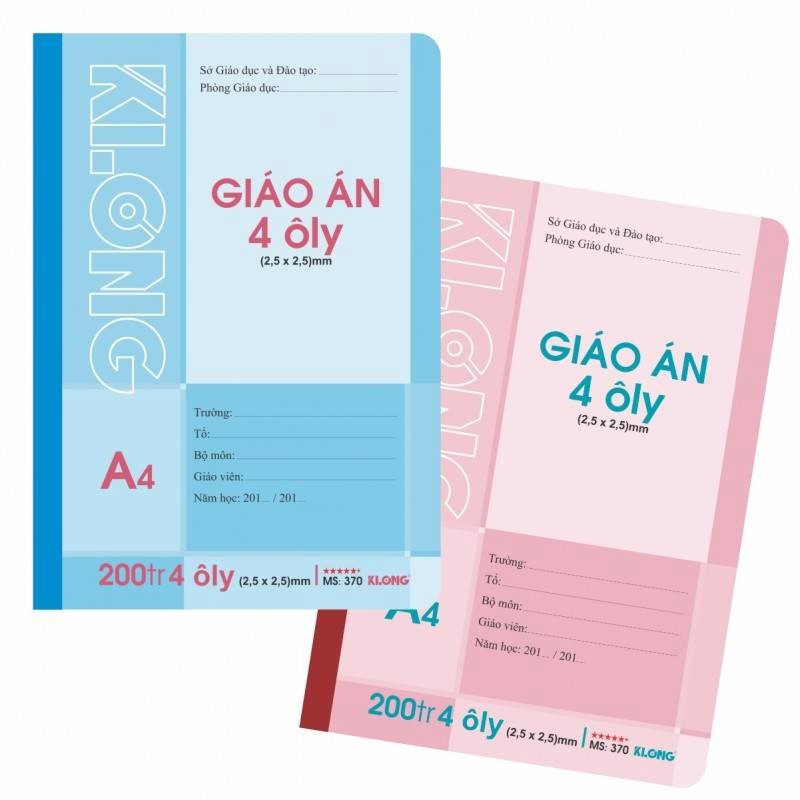 Sổ Giáo án 4 Ô ly 200 Trang; MS: 370