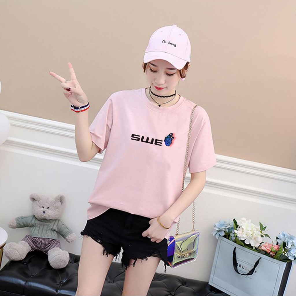 [Mã FASHIONGREEN94 giảm tới 30K đơn 99K] Áo thun tay lỡ in SWE , áo thun họa tiết nhiều màu - ATIN02 | BigBuy360 - bigbuy360.vn