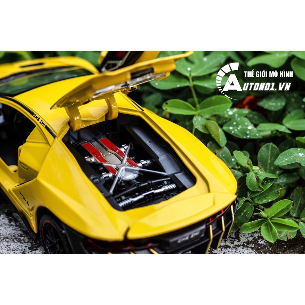 MÔ HÌNH XE LAMBORGHINI CENTENARIO YELLOW 1:24 CHE ZHI 6745