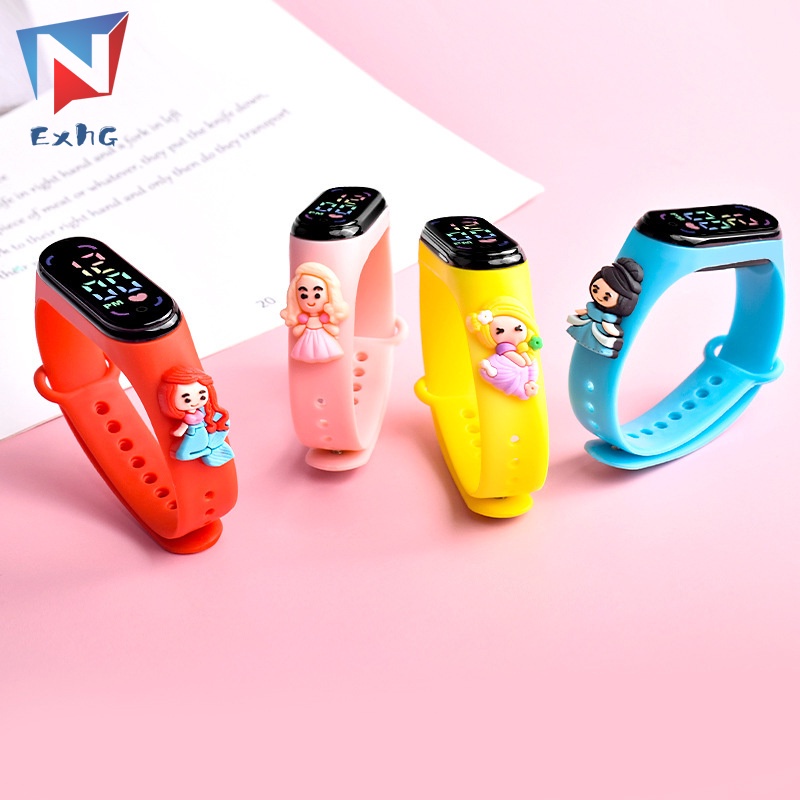 Đồng Hồ Thể Thao Điện Tử Màn Hình Led Cảm Ứng Chống Nước Họa Tiết Hoạt Hình Chống Nước Cho Trẻ Em