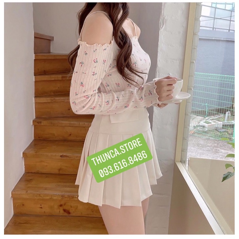 [hot] Áo Kiểu Tay Dài Trễ Vai Quyến Rũ Thời Trang Cho Nữ, áo bẹt vai hoa nhí . | BigBuy360 - bigbuy360.vn