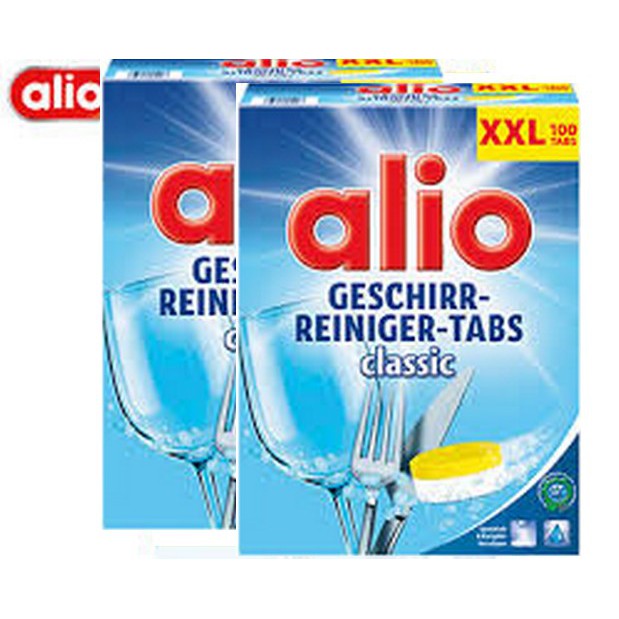 Tặng 500g muối rửa chén khi mua combo 2 hộp viên rửa chén Alio ( Đức ).Viên rửa bát alio 100 viên