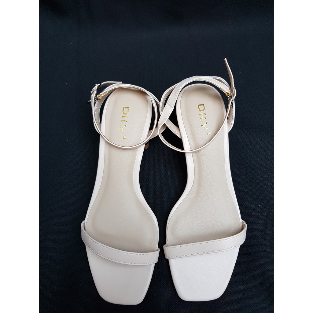 (Ảnh thật) Giày sandal nữ 5cm gót vuông mạ vàng Dily chính hãng