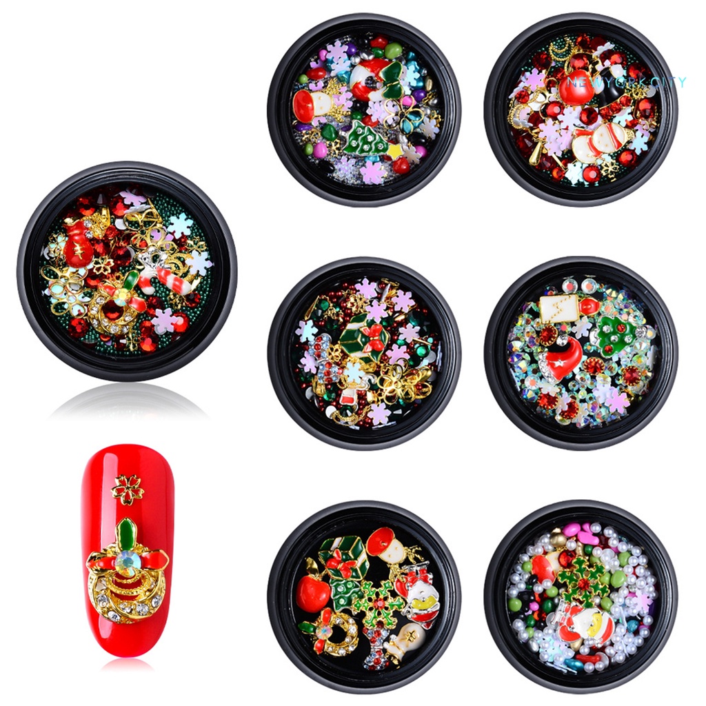 Phụ Kiện Trang Trí Móng Nghệ Thuật Tạo Hiệu Ứng 3D Chủ Đề Giáng Sinh