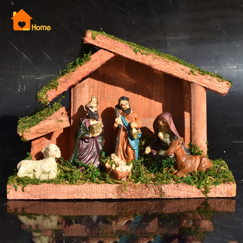 Tượng chúa Jesus Manger trang trí Giáng sinh trong nhà độc đáo