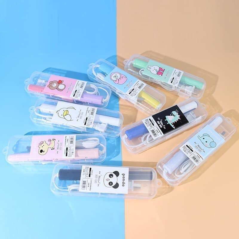 Máy uốn tóc Xoăn mini có hộp đựng dễ thương