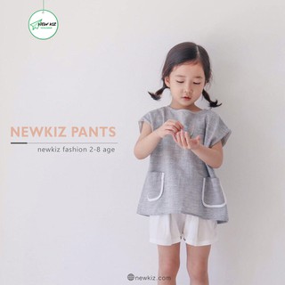 [NỘI ĐỊA HÀN QUỐC] Quần đùi đũi trẻ em đũi trắng - NEWKIZ