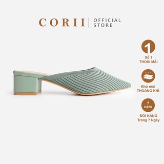 CORII - Giày Mule The Sunny Mũi Nhọn Vải KNITTING Thời Trang và Thoải Mái Nhất - CR023 Xanh Mint