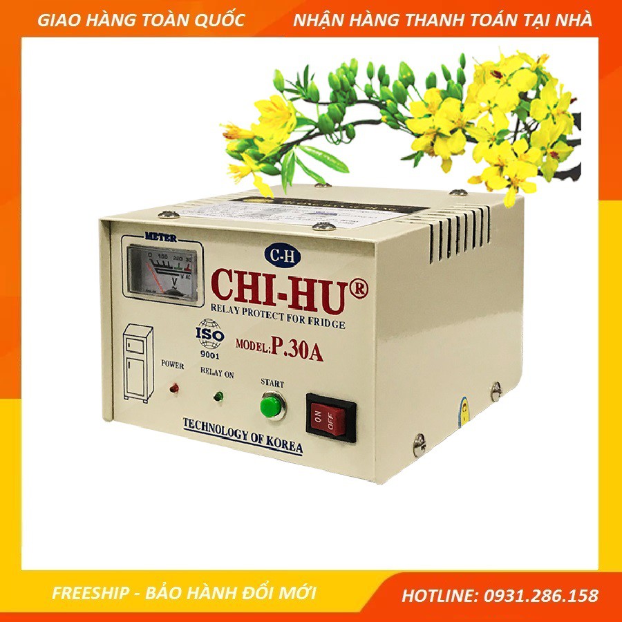 [Hàng có sẵn] Relay Thiết bị bảo vệ tủ lạnh cao cấp CHI-HU 30A