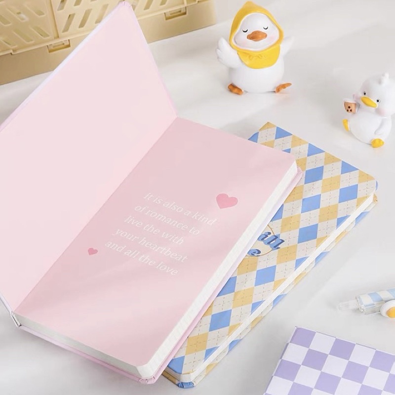 Sổ Tay Slim Sổ Tay Bullet Journal Ruột Caro Bìa Cứng Hoạ Tiết Phong Cách Highteen Mẫu Mới 2022