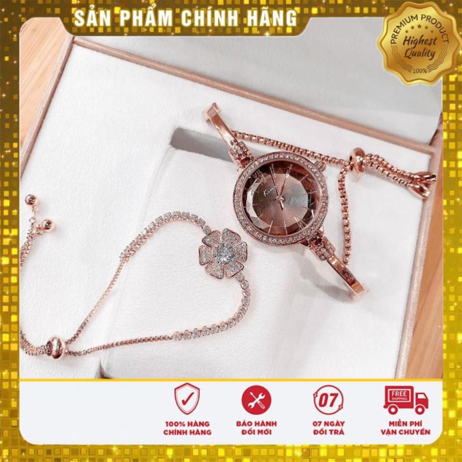 Hàng Cao Cấp -  Đồng Hồ nữ thời trang KIMIO 6416 dây rút mặt tròn chống nước chính hãng - lỗi 1 đổi 1