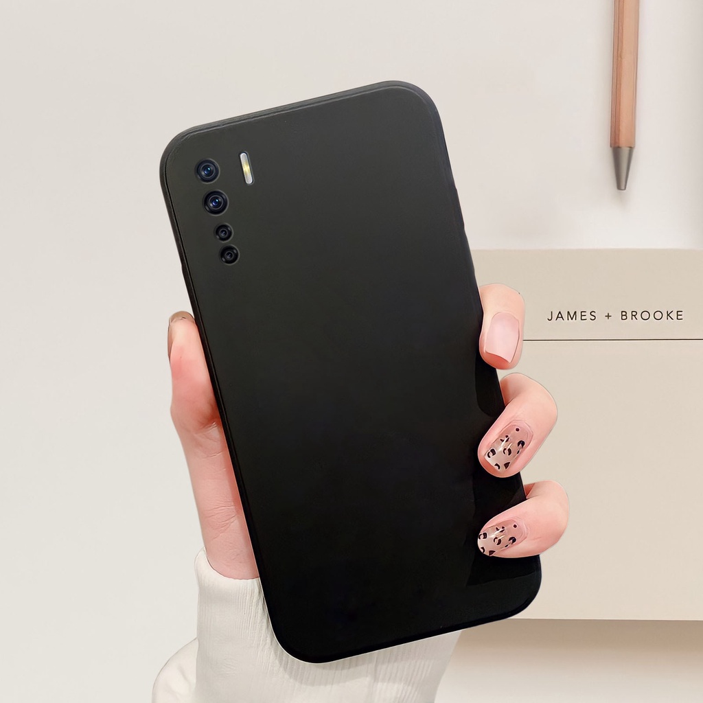 Ốp lưng Oppo Reno 3 /  A91 in hình gấu cạnh viền vuông có bảo vệ camera