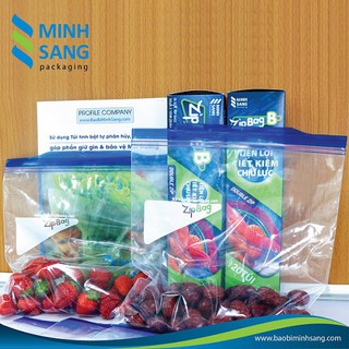 [Ảnh Thật] TÚI ZIPPER (Ziplock-2 Đường Zip) Bảo Quản Thực Phẩm, Tái Sử Dụng Nhiều Lần, Rã Đông Lò Vi Sóng