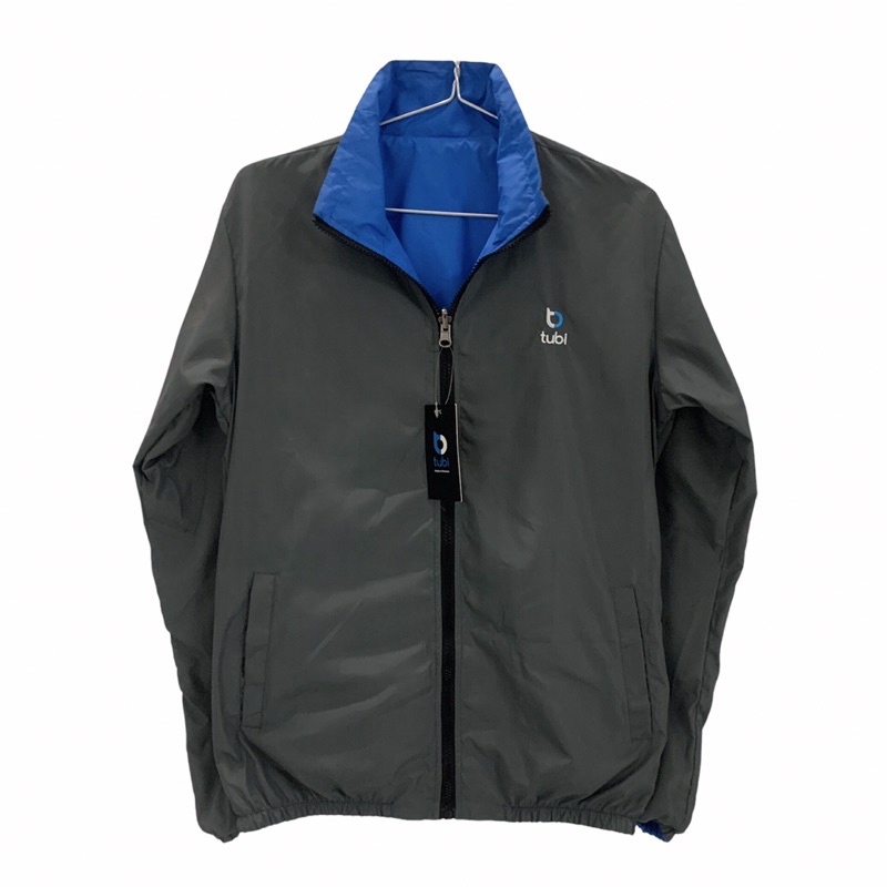 Áo khoác Tubi 2 Mặt Xanh Dương - Xám Chì