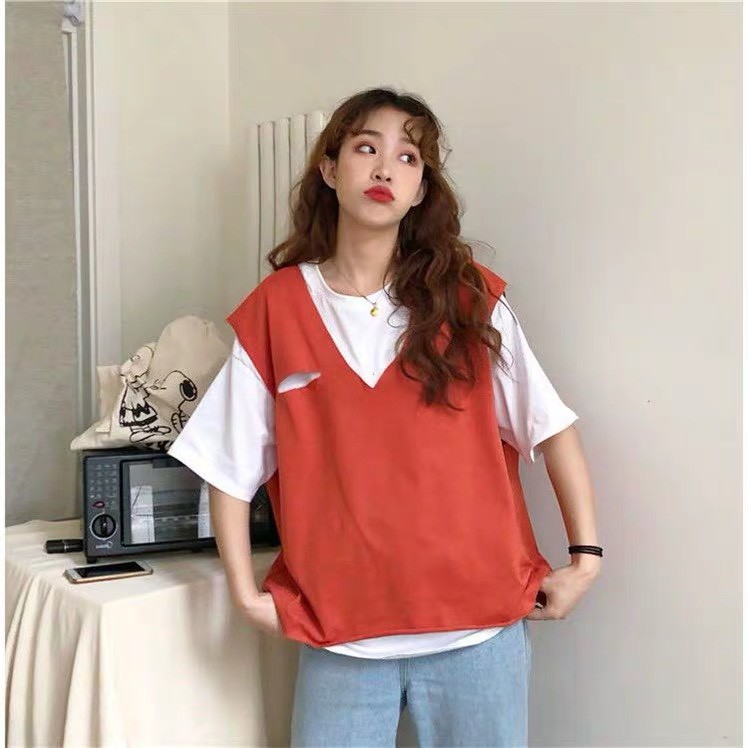 SET GILE TẶNG ÁO PHÔNG TAY LỠ ULZZANG HOT