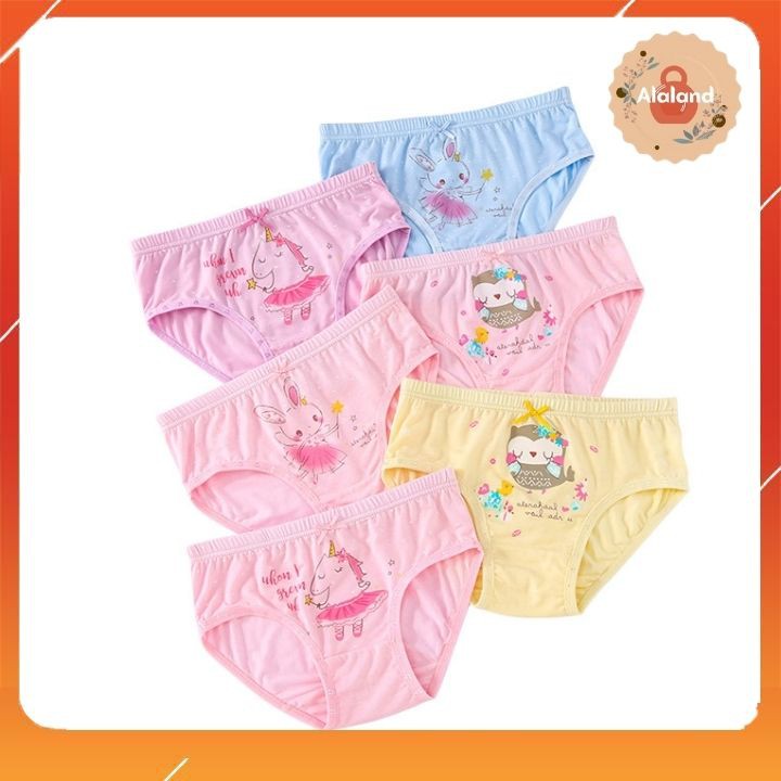 [Mềm thoáng]Combo 5 chiếc quần chíp tam giác bé gái - Quần lót cotton cao cấp cho bé mềm mại kháng khuẩn size 8-30kg