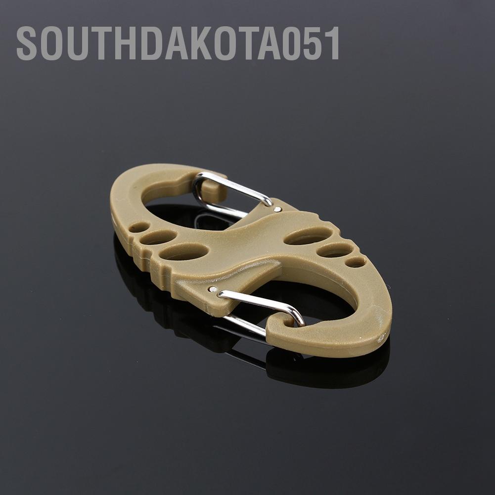 Móc carabiner hình chữ S với khóa đôi mini dành cho leo trèo