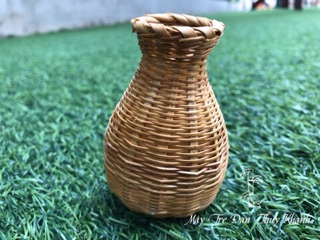 Giỏ tre lọ hoa tre cắm hoa trang trí decor mini Mây Tre Đan Thủy Khanh