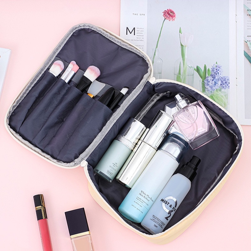 [Hàng mới về] Túi đựng mỹ phẩm bằng nylon chống thấm nước sức chứa lớn tiện lợi cho nữ