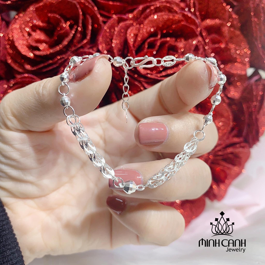 Lắc Tay Bạc Đuôi Phụng Mix Bi Minh Canh Jewelry