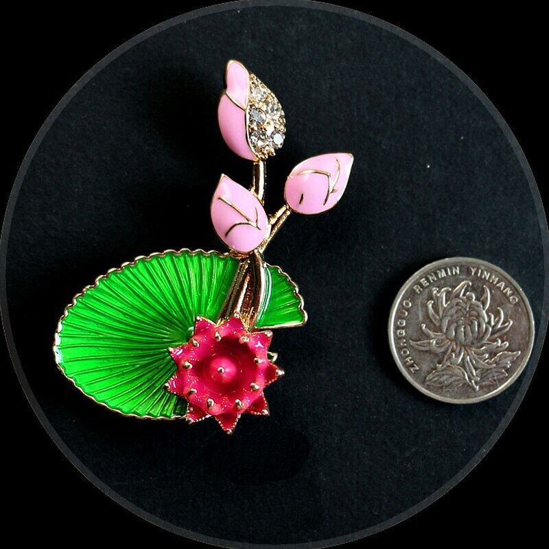 Ghim Cài Áo Hình Hoa Lily Đính Ngọc Trai Giả Phong Cách Vintage