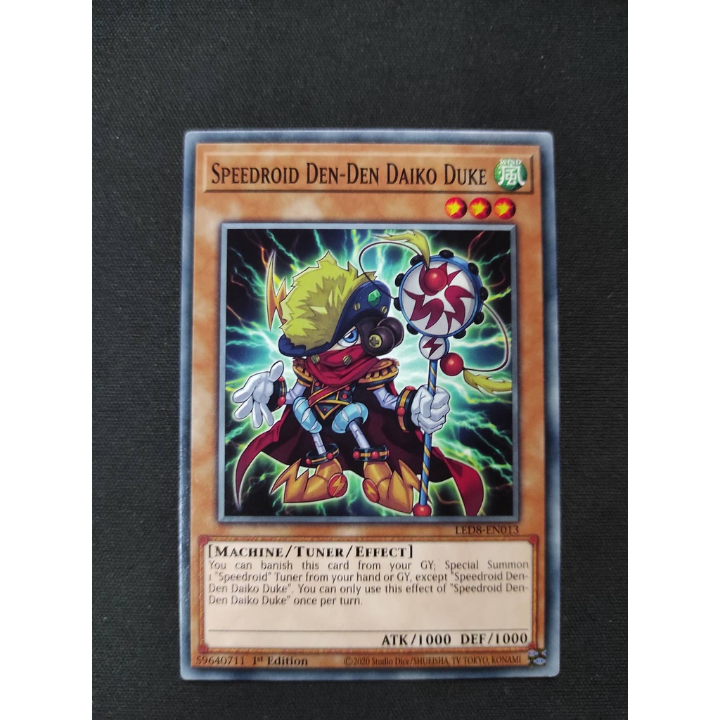 (YGO-TCG)1 lá thẻ bài Speedroid Den-Den Daiko Duke - LED8-EN013 - Common