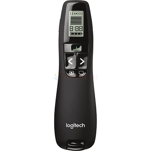 Bút trình chiếu Logitech R800 Laser Presentation Remote - Hàng chính hãng - Thiết bị không dây 2.4GHz, màn hình LCD
