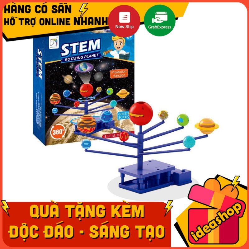 BỘ LẮP RÁP HỆ MẶT TRỜI XOAY CÓ ĐÈN CHIẾU HÌNH  ĐỒ CHƠI CHO BÉ