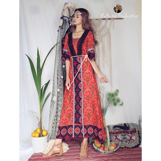 Đầm Váy Bohemian thổ cẩm maxi vintage babydoll ulzzang boho dáng dài suông rộng xòe đi biển đẹp rẻ bigsize bầu hotgirl