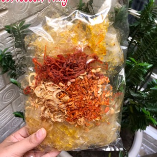 Combo 10 bịch bánh tráng trộn bò tỏi