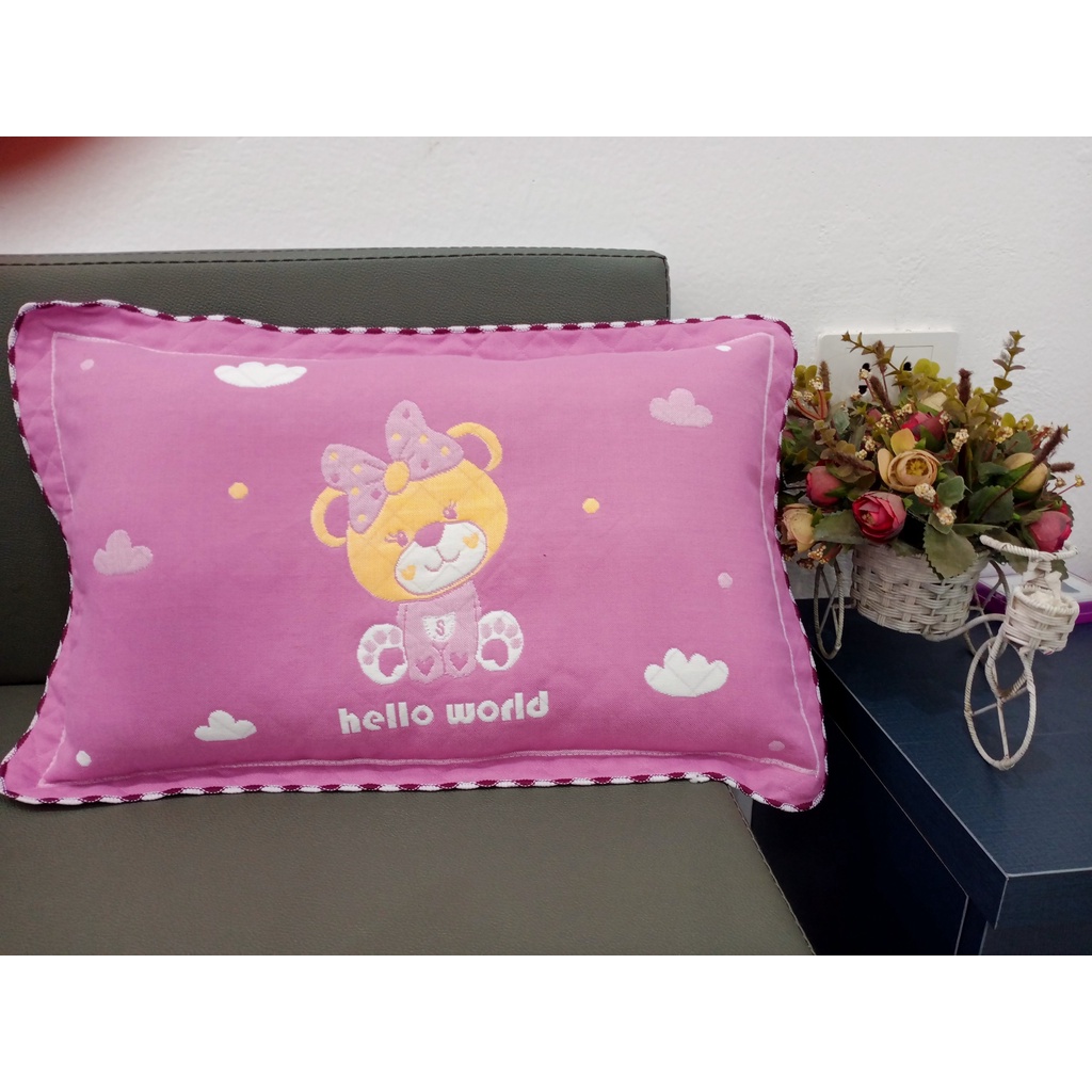 Gối Trẻ Em Chất Cotton Siêu Xịn, Gối Cho Bé Mềm Mịn Siêu Đẹp -Cho Bé Mang Đi Học dùng 4 mùa