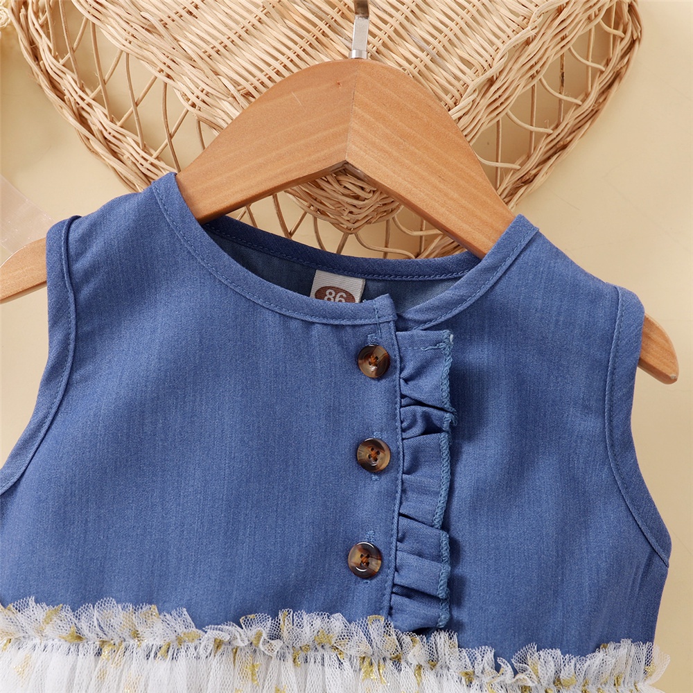 Đầm Xòe Chữ A Không Tay In Họa Tiết Ngôi Sao Dễ Thương Thời Trang Mùa Hè Cho Bé Gái 0-2 Tuổi