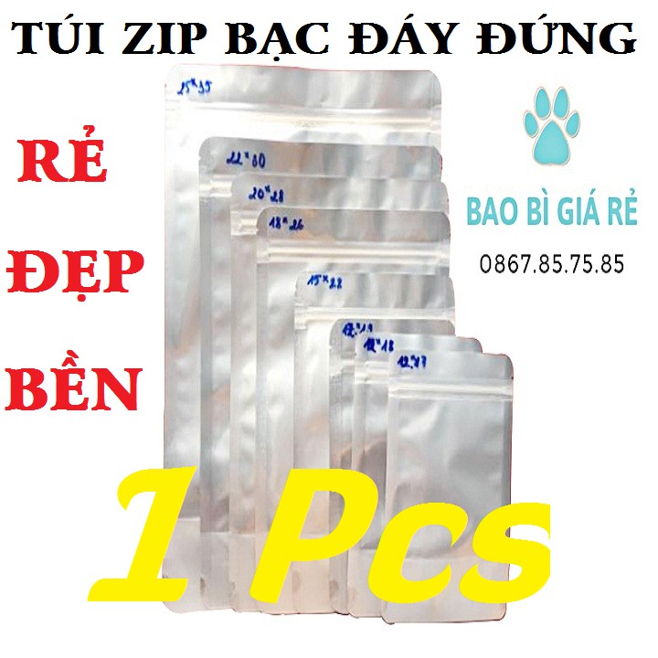 Túi Zip Bạc Đáy Đứng SIZE 12X17 GIÁ RẺ ( 1 CHIẾC )