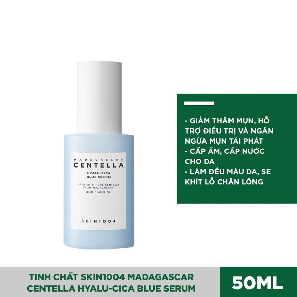 [Mã COSGLORIAT4 -8% đơn 250K] Tinh Chất Cấp Ẩm Chuyên Sâu Skin1004 Madagascar Centella Hyalu-cica Blue Serum 50ml