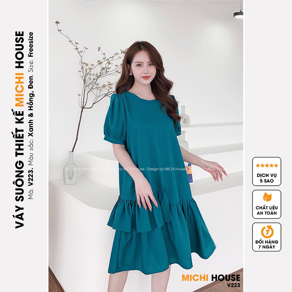 Đầm Suông Đuôi Cá Dáng Rộng MICHI House - VS223 Váy Xuông Ngắn Cổ Tròn Freesize | BigBuy360 - bigbuy360.vn