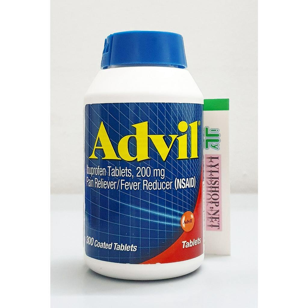 Hộp đựng Viên uống  AD.VIL, Viên màu đỏ 200mg  Giảm S.ố.t, Giảm Đa.u Nhứ.c