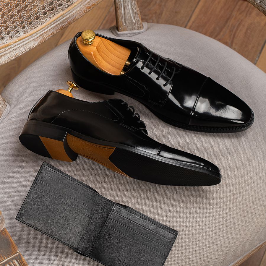 Giày Tây LAFORCE Công Sở Lịch Lãm GNLAJD6576-107-D Tặng Tất Nam Cao Cấp