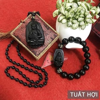 Combo Dây Chuyền Vòng Tay Mặt Phật A Di Đà - Hợp Mệnh Tuổi Tuất - Hợi
